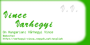 vince varhegyi business card